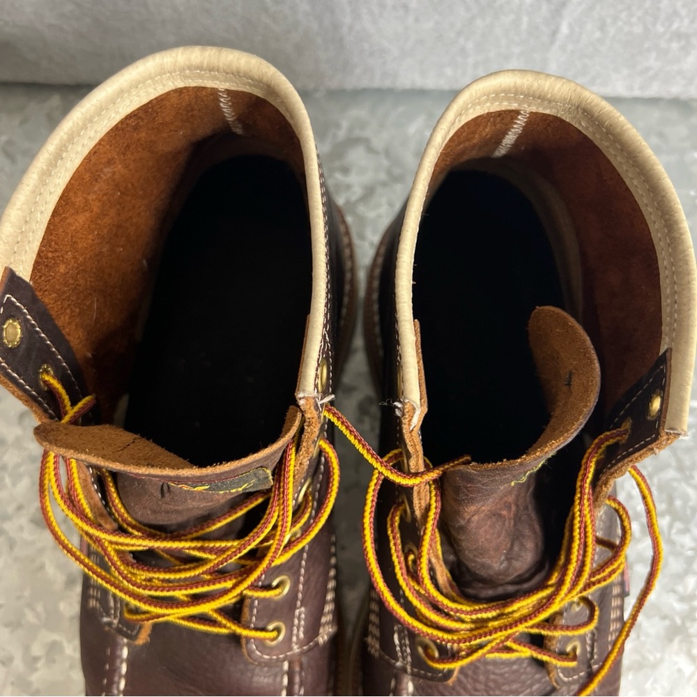 Thorogood American Heritage 6" Safety Toe Work Boot Max Wear Wedge Brown Leather - Picture 15 of 16